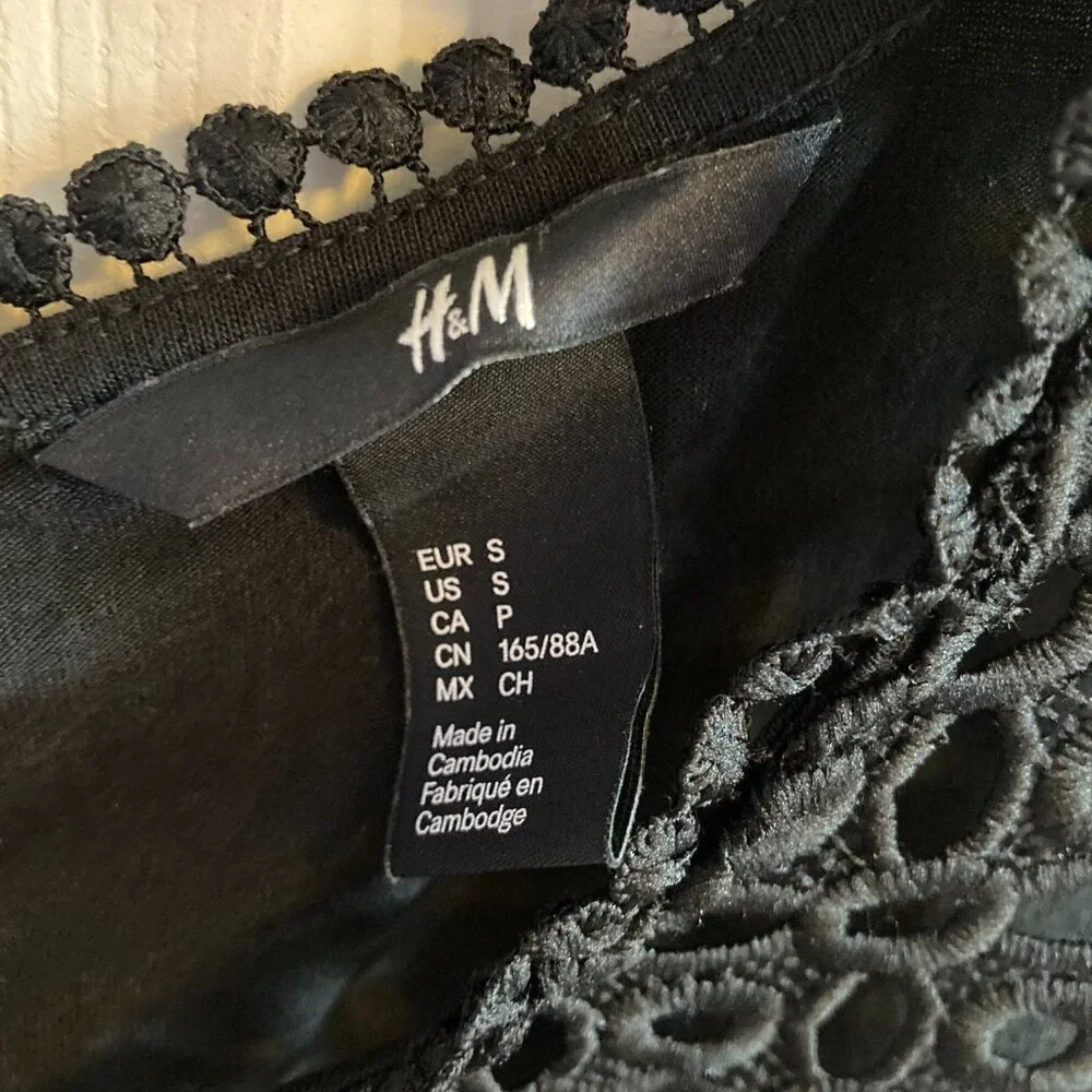 H&M Tank Top Black Size Small - Picture 4 of 6